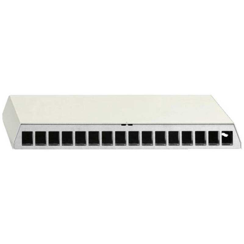 Rutenbeck Patch-Panel CAT 6 unbestückt 16 Port LSA RJ45 perlweiß 312x37.3mm - 4043921666579