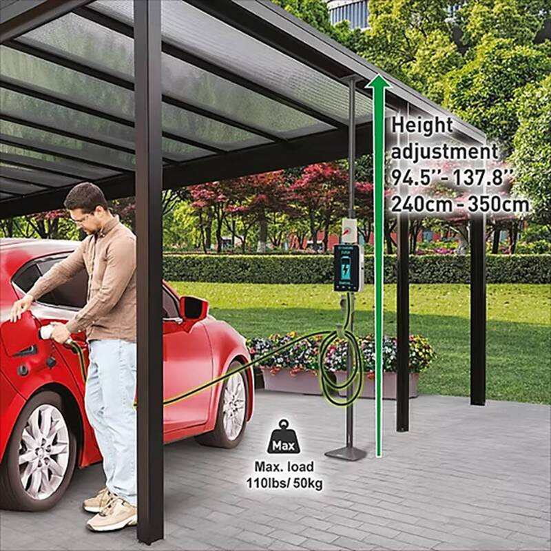 Barkan EV-Ladeständer Außen-Universal 350cm EV-Ladestation schwarz 150kg - 7290019569701
