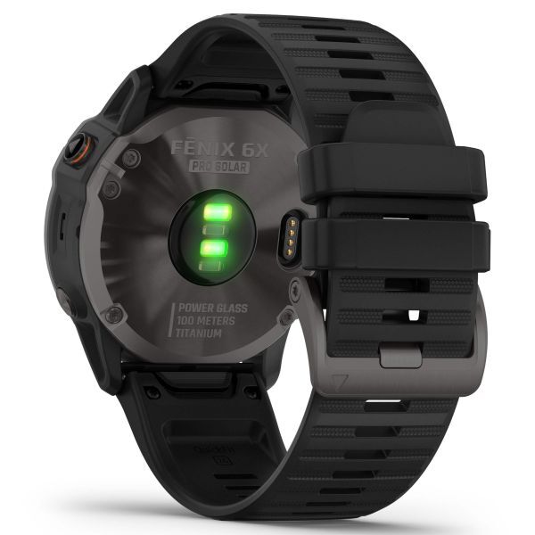 Garmin Fenix 6X Pro Solar Titanium Multisport GPS Uhr Smartwatch schwarz Onesize - 0753759232641