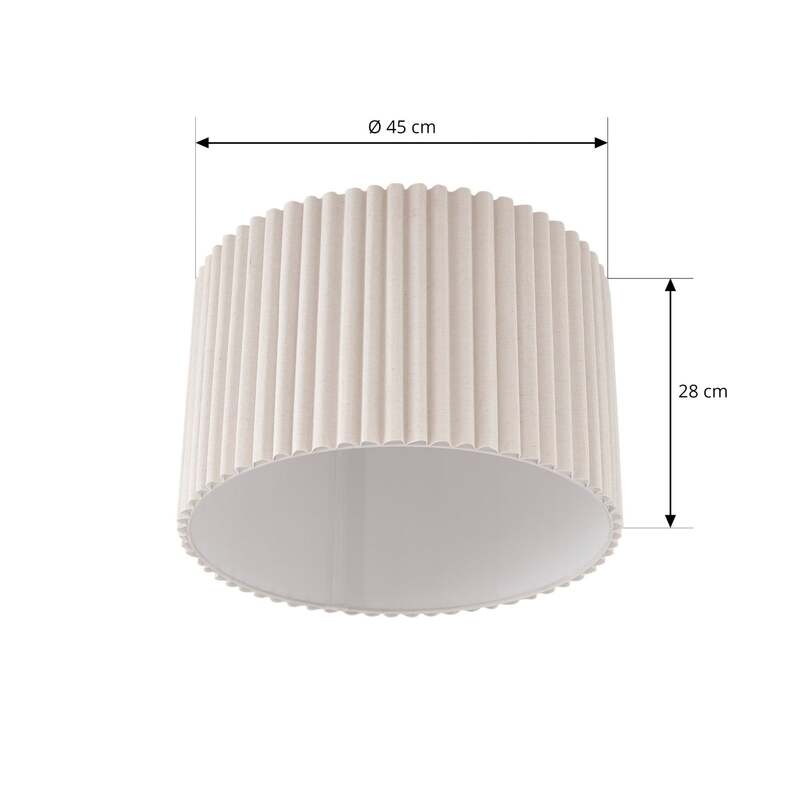Lindby Deckenleuchte Libbie Ø 45 cm creme Textil dimmbar E27 15 W LED - 4255830903663