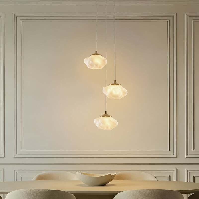 Lindby Hängelampe Hängeleuchte Piatra LED Pendelleuchte dimmbar opal messing - 0000010050329
