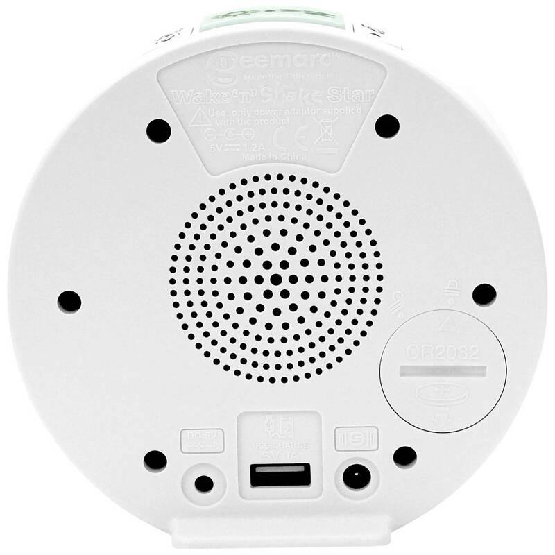 Geemarc JWNS-Star_WH_VDE Quarz Wecker Weiß Mit Vibrationskissen LED - 3521350009040