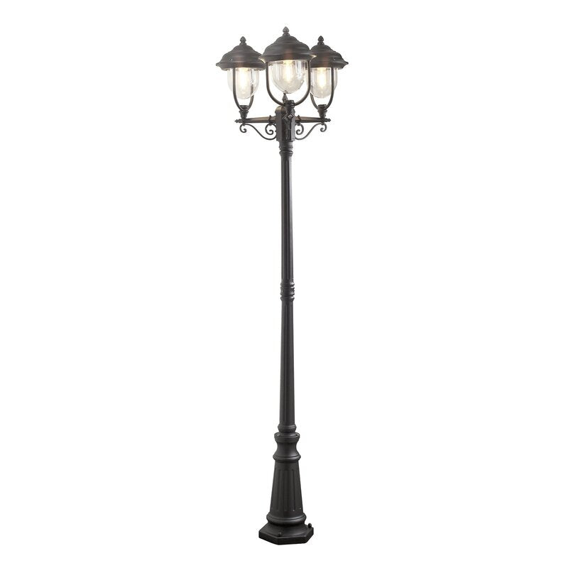 Konstsmide Parma Mastleuchte Außenlampe Außenbeleuchtung 3-flammig Schwarz - 7318307227758