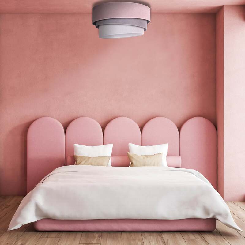 Euluna Deckenlampe Deckenleuchte Pastell Trio LED Lampe dimmbar pink grau Ø60cm - 5903689184076