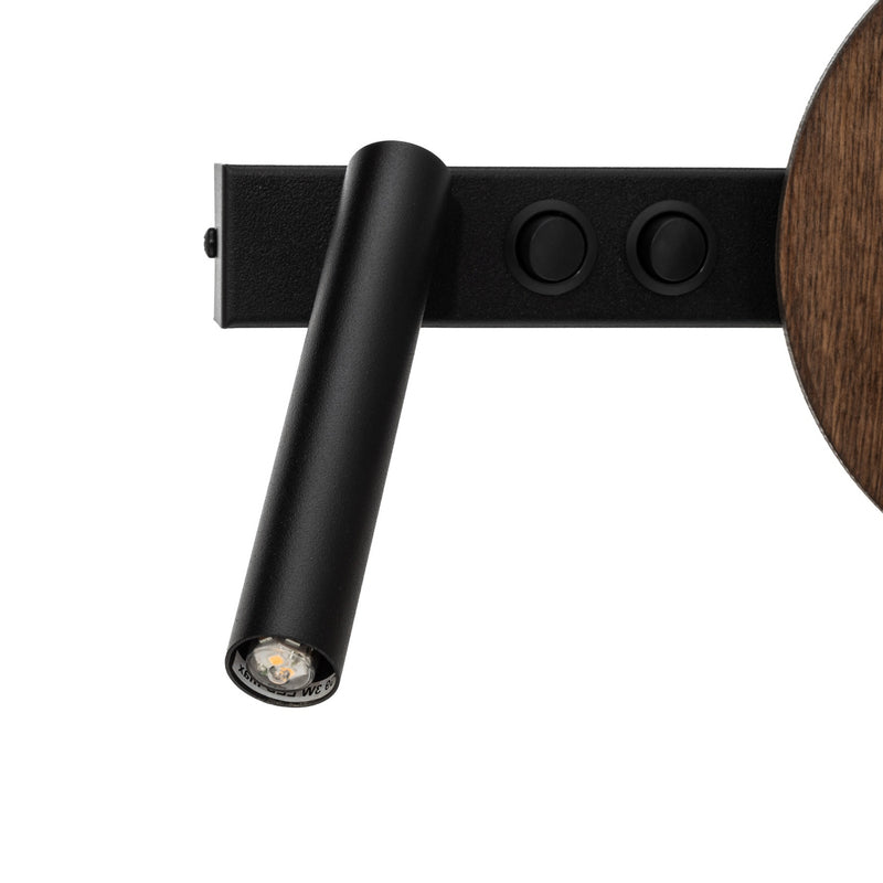 Sigma Wandleuchte Hotel Mood schwarz-braun LED Wandlampe Leuchte Metall Holz - 5902846817857