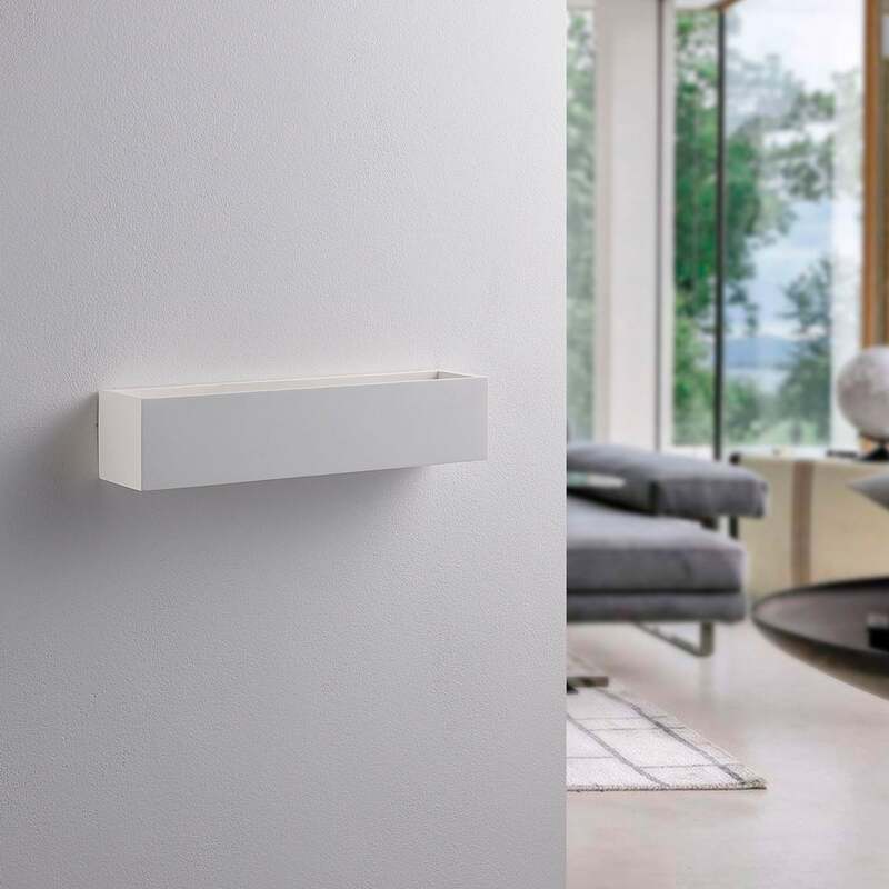 Lindby Wandleuchte Santino LED Wandlampe dimmbar G9 bemalbar weiß 35x7,5cm - 4251096533569