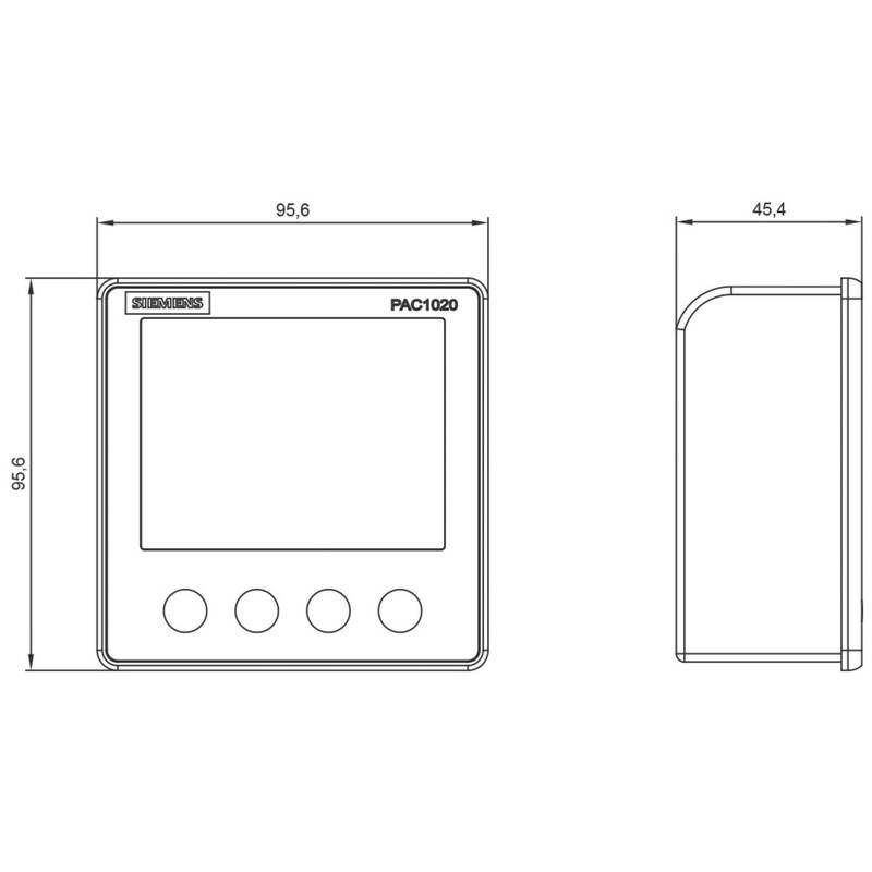 Siemens Messgerät Zähler Stromzähler Energiezähler SENTRON PAC1020 Schwarz LCD - 4001869576800