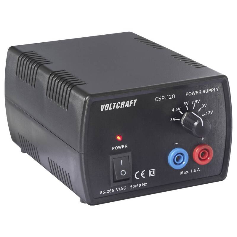 VOLTCRAFT Labornetzgerät CSP-120 einstellbar 3-12V 1,5A 18W Schaltnetzteil - 4064161485553
