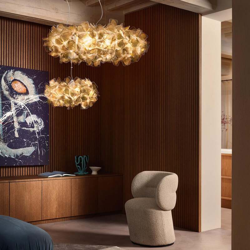 Slamp Hängeleuchte Clizia Mama Non Mama LED Pendelleuchte Lampe gold klar Ø78cm - 8024727096919