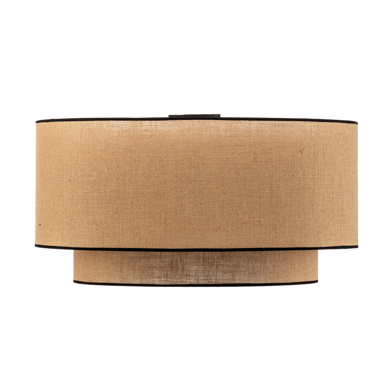 Euluna Deckenlampe Boho jute & black Ø60cm Deckenlampe Deko-Deckenlicht Leuchte - 5903689183086