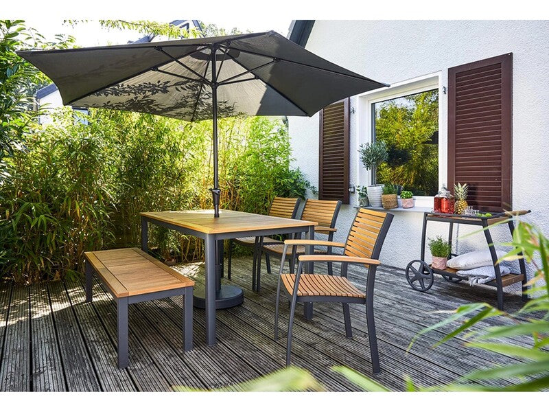 Gartentisch Bonlee Terrassentisch Eukalyptusholz wetterbeständig braun 166x90cm - 4007873339592