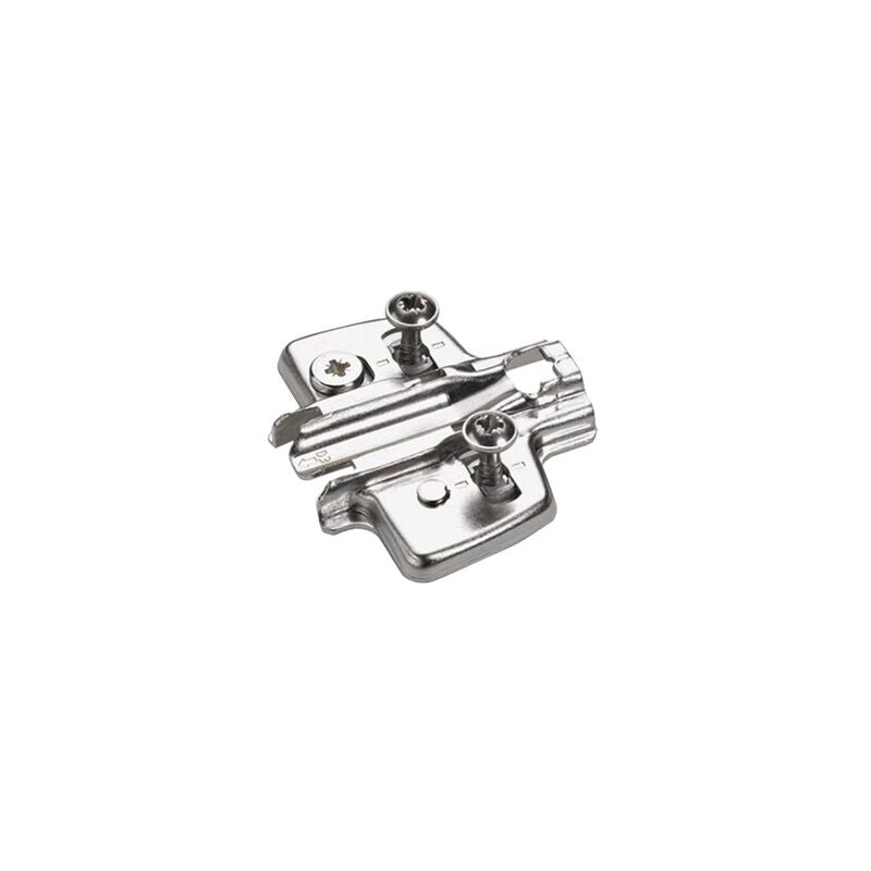 Hettich Kreuzplatte vernickelt Lochreihe 37x32mm Spezialschrauben 40 STÜCK - 4023149035210
