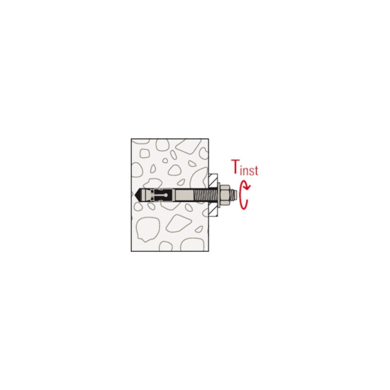 Fischer Bolzenanker FAZ II Plus 12mm M12 Anker Durchsteckmontage 180mm 20 Stück - 4048962462159