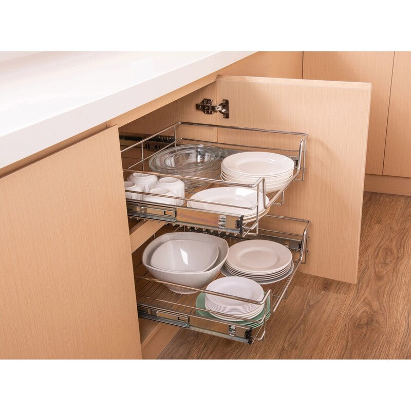 Teleskopschublade Küchenschrank 60cm Utensilienhalter stabil chrom 10kg - 4007873448294