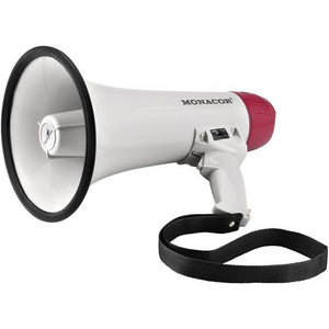 B-Ware Monacor Megaphon TM-11 integrierte Sounds 15W Lautsprecher tragbar weiß 34cm