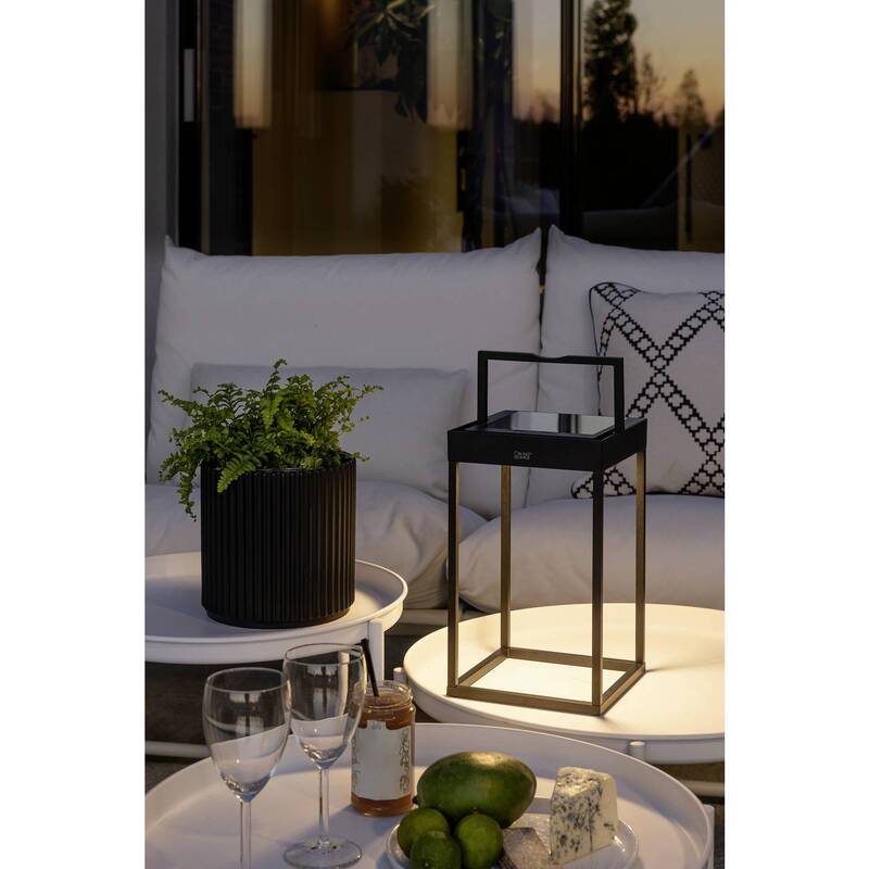 Konstsmide Solar-Dekoleuchte Portofino LED Wandleuchte warmweiß schwarz 3.7W - 7318307815757