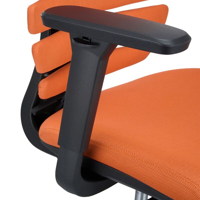 hjh OFFICE Bürostuhl Drehstuhl ERGO LINE II Stoff orange Stuhl Möbel  - 4251084640163