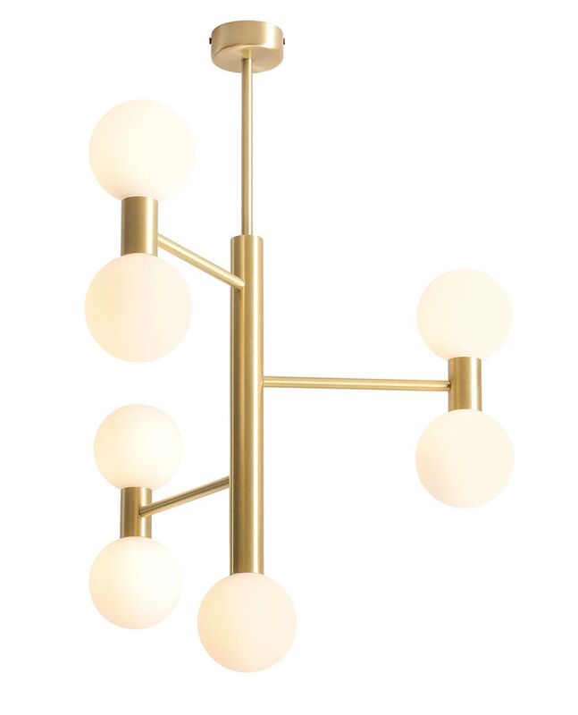 Aldex Deckenleuchte Pendelleuchte Flare Hängeleuchte 7-flg Messing Glas - 5904798658793