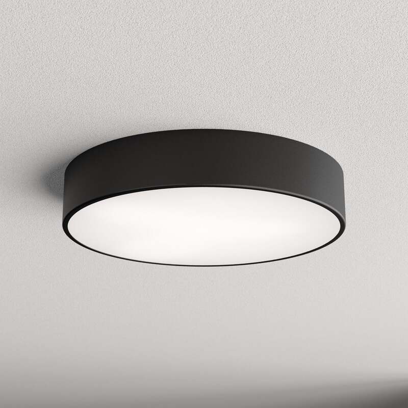 Temar Deckenlampe Cleo 400 LED Lampe Bewegungsmelder IP54 schwarz Ø40cm Metall - 5907623600059