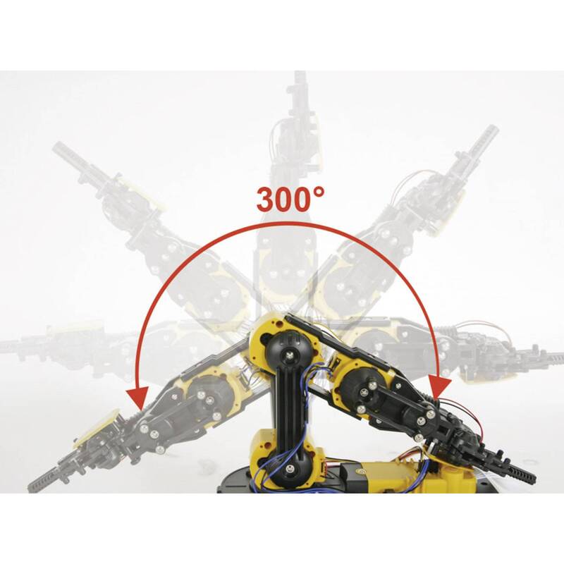 Velleman ROBOTERARM KSR10 Bausatz mit 5 Motoren und Scheinwerfer 660 g - 5410329399498