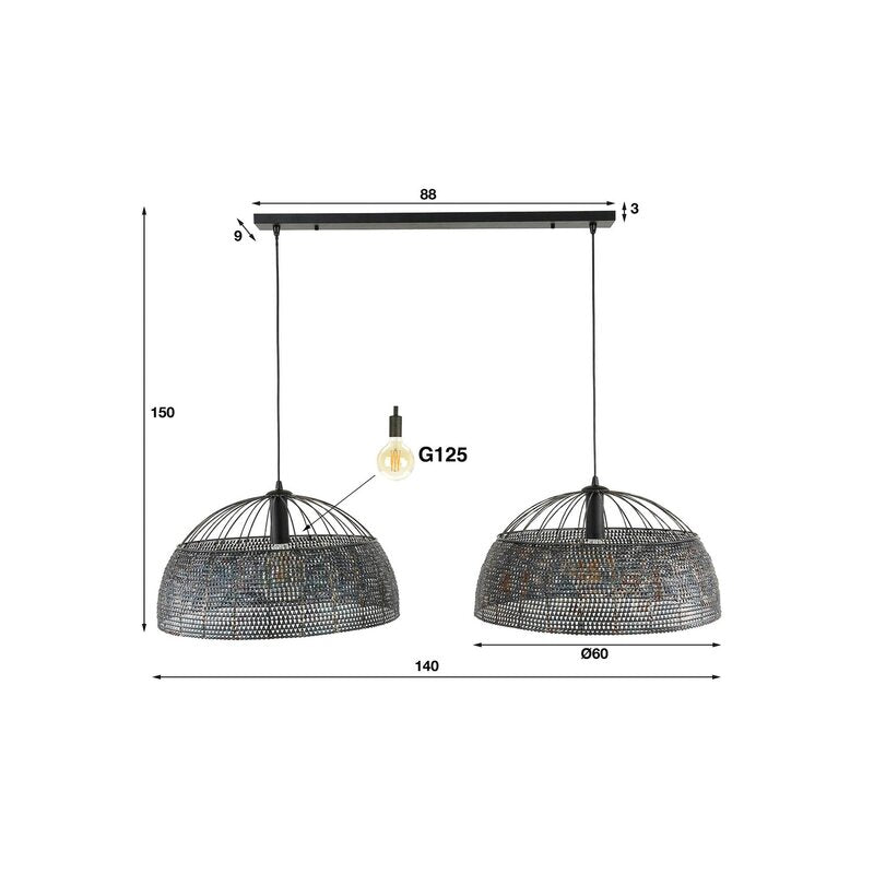 Setengah Hängeleuchte Hängelampe Leuchte Lampe Pendelleuchte SIEHE TEXT/FOTO - 8713244810756