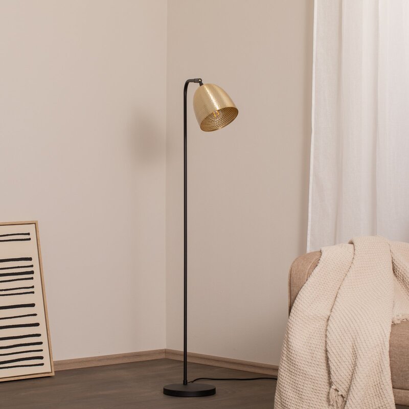 Stehlampe Tattoo 4091 Leuchte Lampe gold antik schwarz Metall Höhe 120 cm - 8682870815896