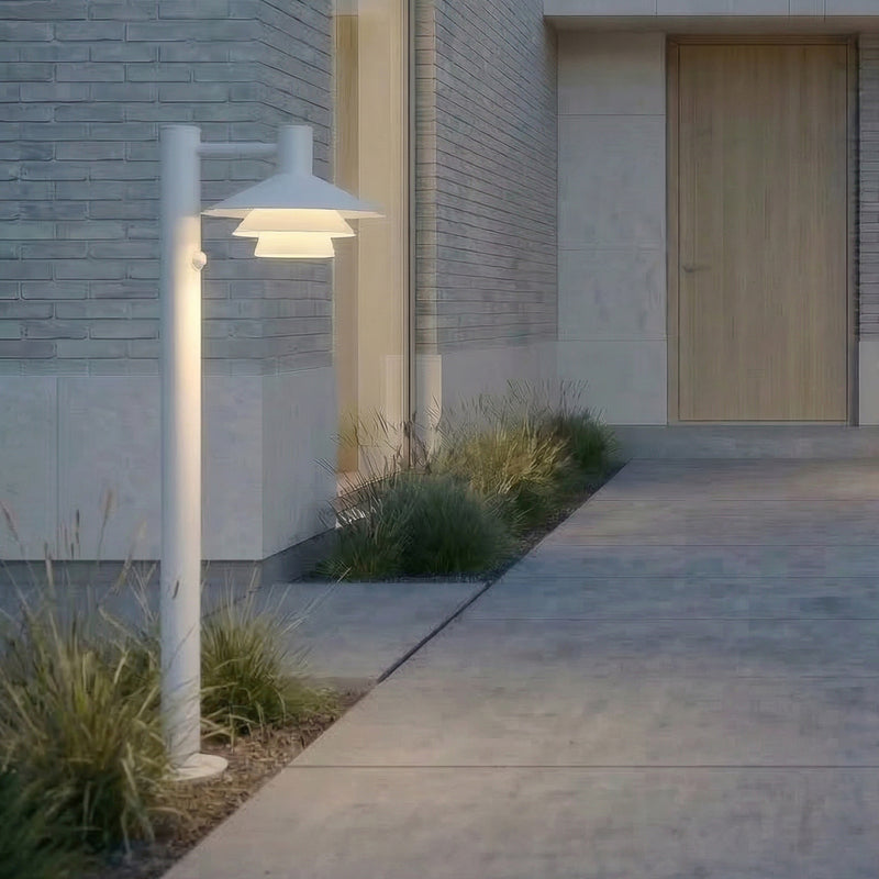 Lucande Wegeleuchte Gartenleuchte Montaro LED Pollerleuchte mit Sensor weiß - 4255830908699