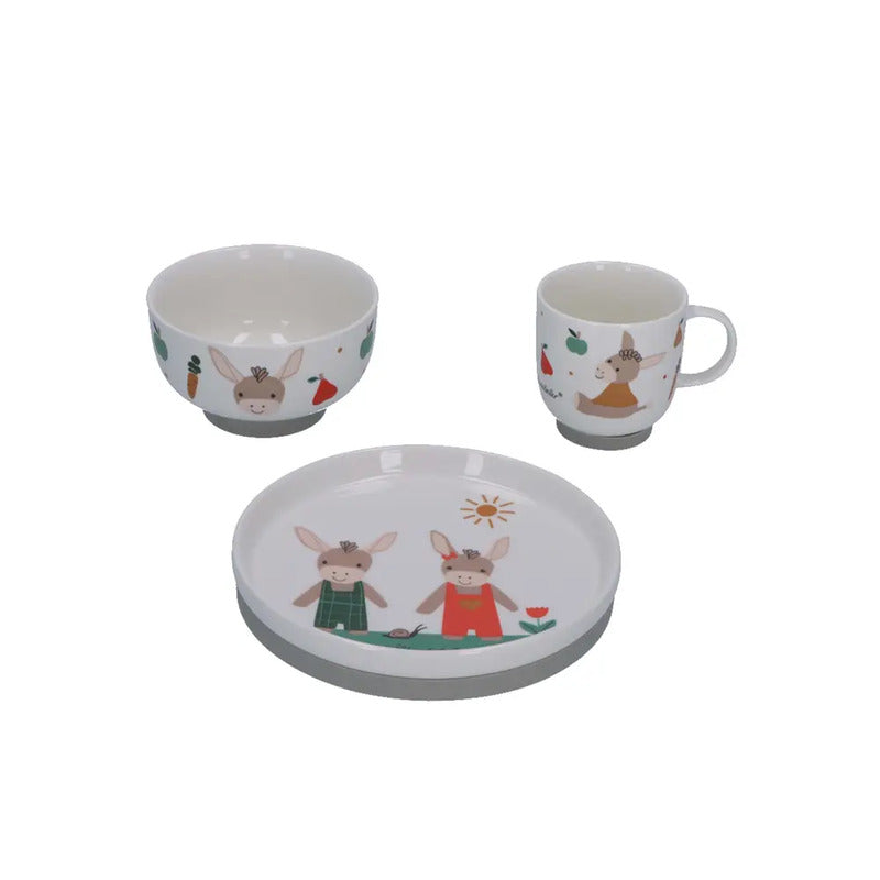 Sterntaler Geschirrset Kinderset Porzellan Teller Schale Tasse Emmi Garden 3-tlg - 4066891033943