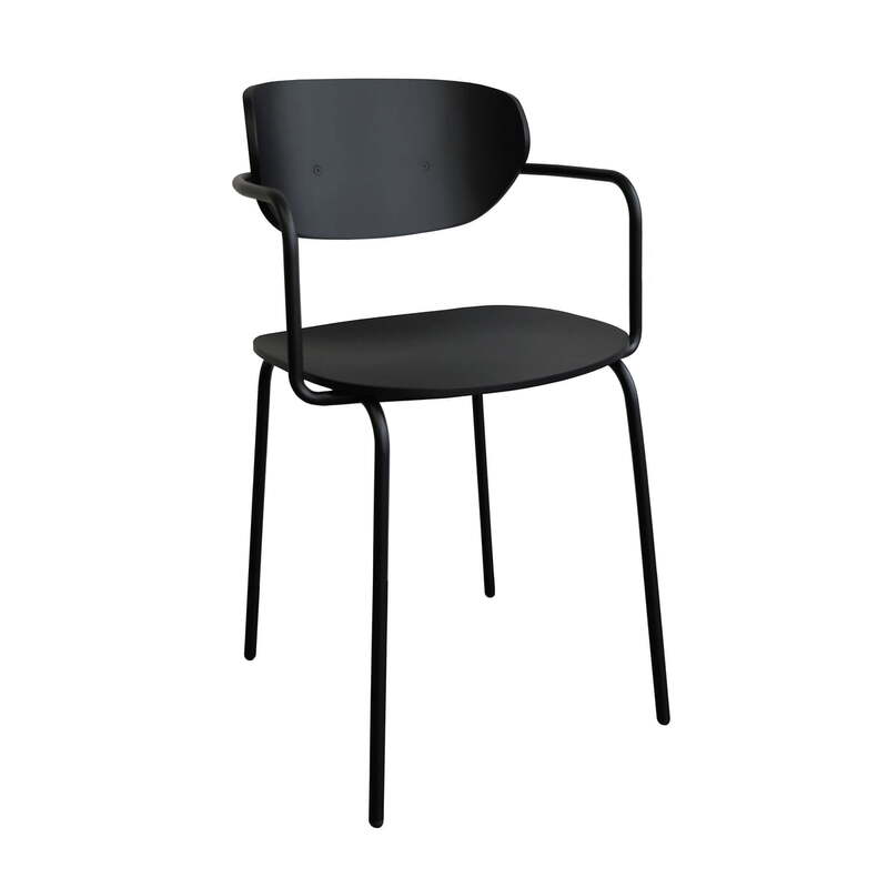 Hübsch Interior - Arch Stuhl schwarz Möbel Küchenstuhl Sitzmöbel SIEHE TEXT/FOTO - 5712772137062