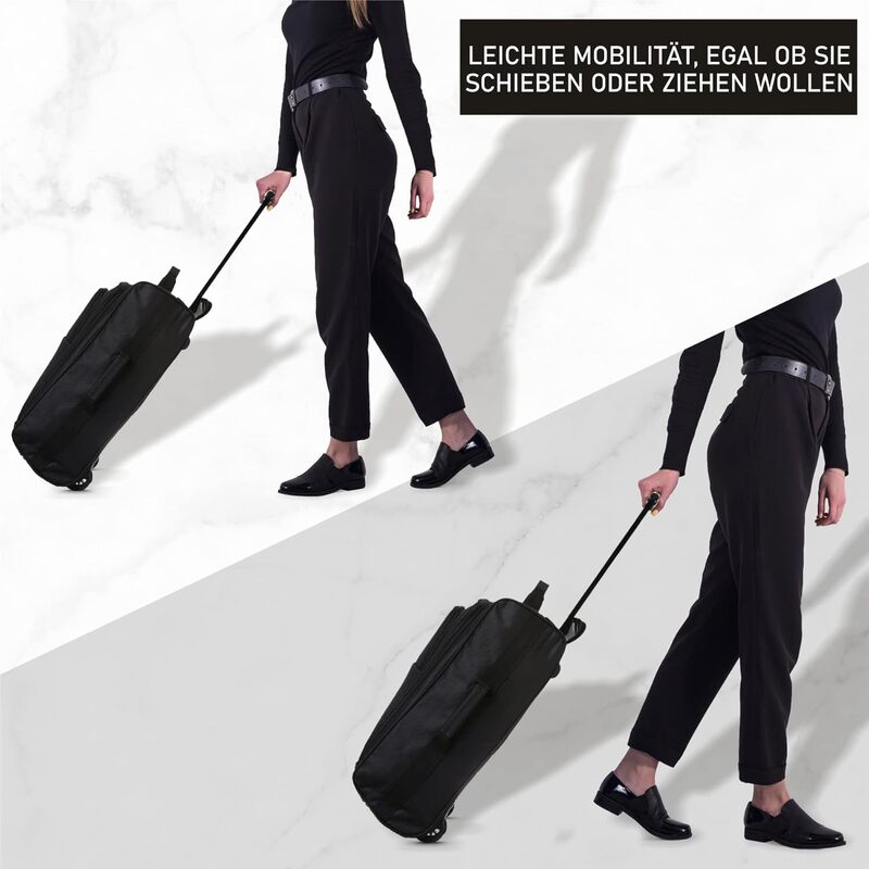 5 Cities Trolleytasche 55x35x20cm Schwarz für Kabine 42L 1,75kg leicht - 5038230167717