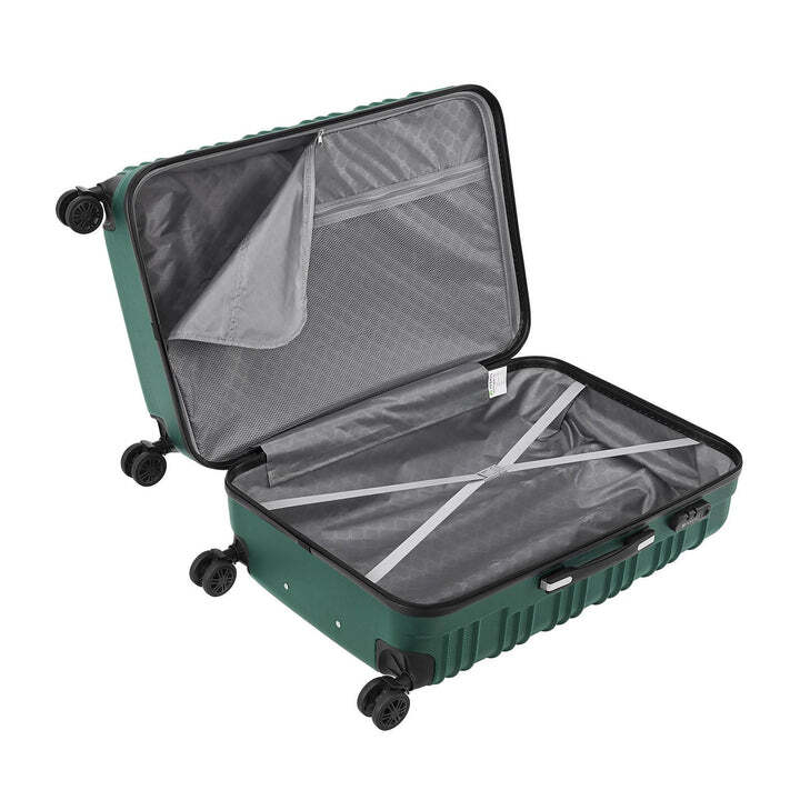 Hartschalen Kofferset Rom 3-teilig ABS-Kunststoff schlagfest 360° Rollen Grün - 4262437185019