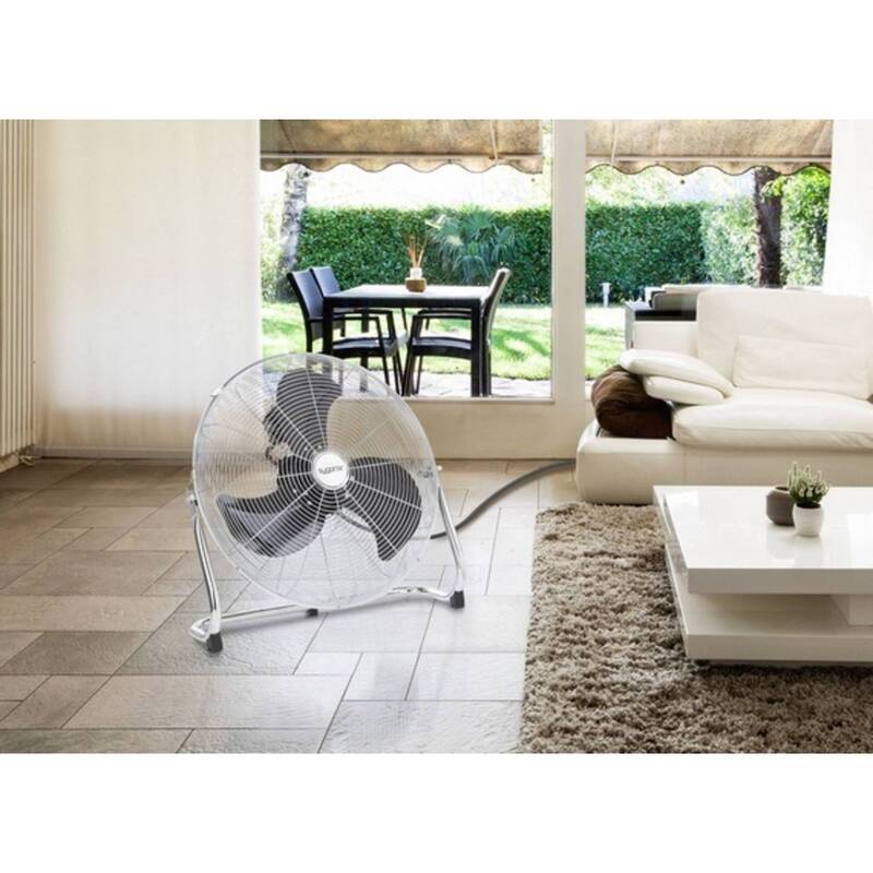 Sygonix FE-50A Bodenventilator Tischventilator Ventilator Klima 140W Silber - 4016139076782