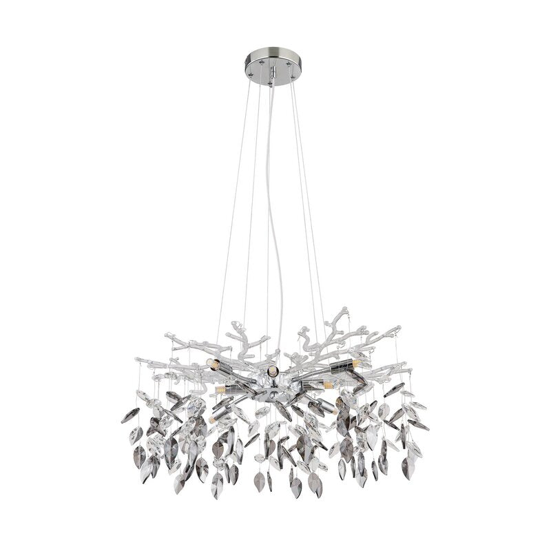 Globo Kronleuchter Danna Deckenleuchte chromfarben/rauchgrau/klar Ø61cm Lampe G9 - 9007371457809