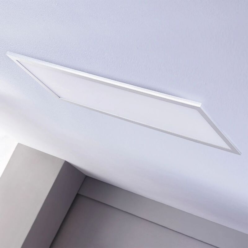 Lindby Deckenleuchte LED Livel Lampe Leuchte silber 4000K 80x30cm IP20 36W - 4251096528374