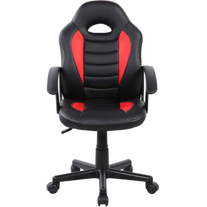 Rocada Gamingstuhl BASIC Kunstleder rot ergonomisch Stuhl für Gamer Homeoffice - 8427951912206