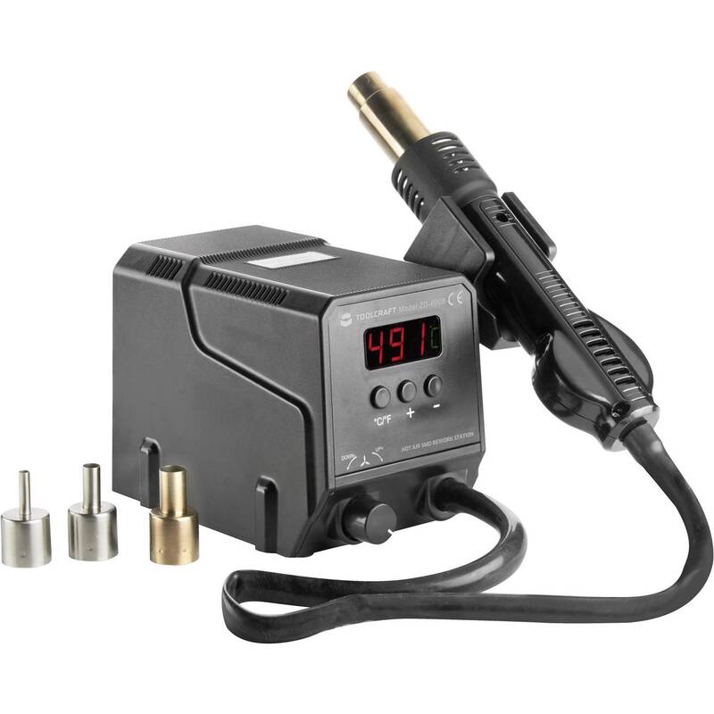 Toolcraft Heißluftstation digital SMD Rework Station 300 W ZD-8908 100 bis 500 - 4016139093680
