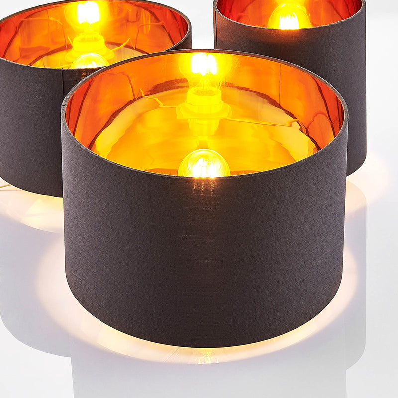 Lindby Deckenleuchte Laurenz 3-flammig LED Lampe Leuchte dimmbar grau gold Ø61cm - 4251096585179