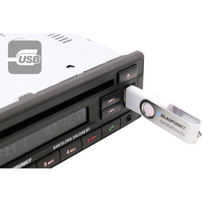 Blaupunkt Autoradio Barcelona 200 DAB BT Bluetooth Freisprecheinrichtung schwarz - 4260499852375