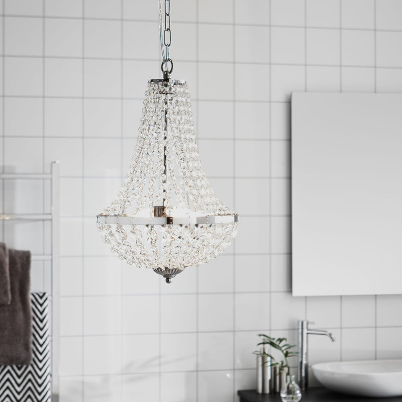Markslöjd Kronleuchter Hängelampe Gränsö LED Badezimmer Leuchte dimmbar chrom - 7330024580145