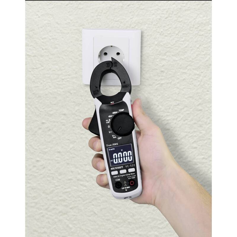 Voltcraft Stromzange VC-522 digitale Messzange 4000 Counts CAT III 600 V Anzeige - 4053199547456