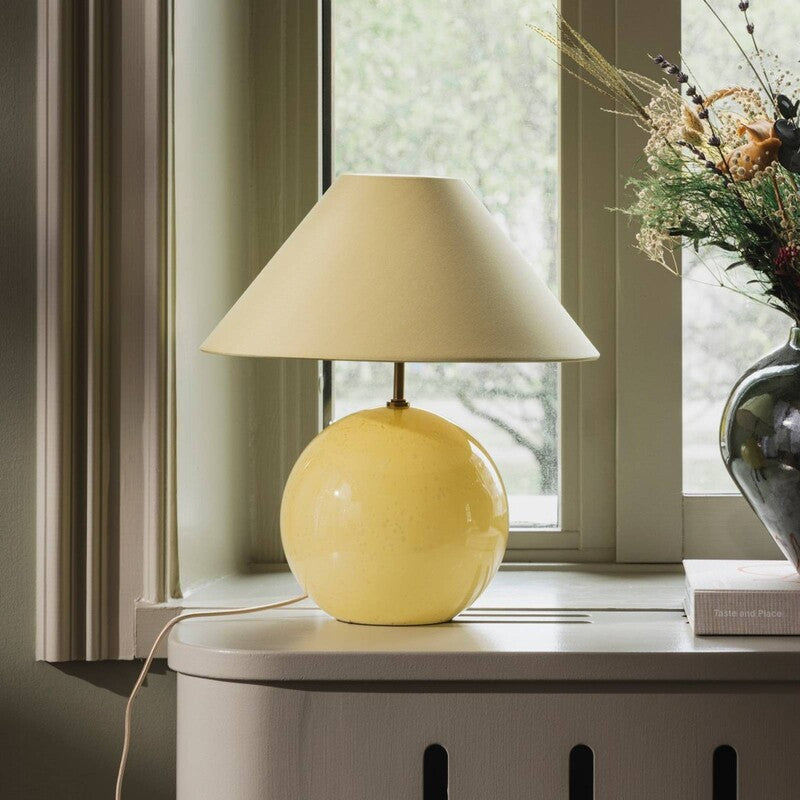 Globen Lighting Tischleuchte IRIS LED Lampe Leuchte Vintage Giallo 39cm Höhe - 7319436246078