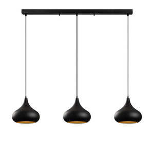 B-Ware Opviq Hängeleuchte Pendelleuchte Muba schwarz Metall Länge 120 cm