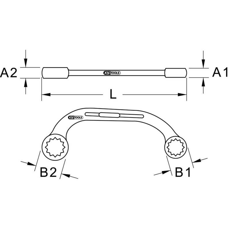 KS Tools Doppelringschlüssel Ringschlüssel metrisch SW 16 - 18 mm 2 STÜCK - 4042146112342