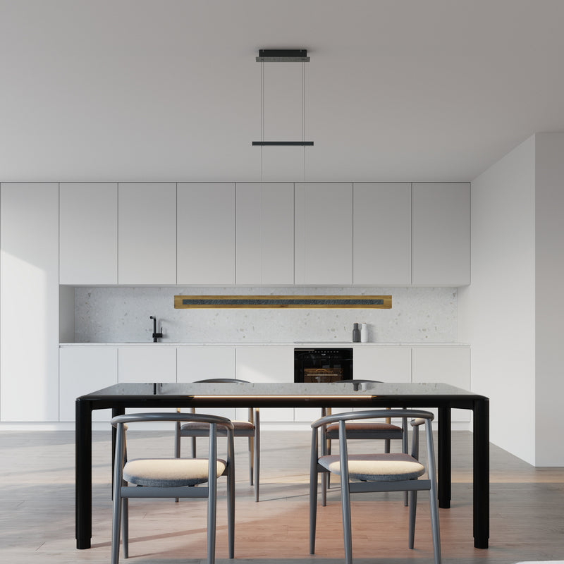 ELOBRA LED Hängeleuchte Chile S Pendelleuchte dimmbar eiche granit 116cm 3000K - 0000010046960