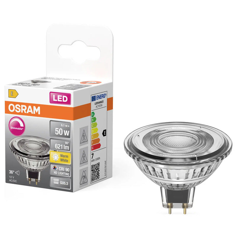 OSRAM HOMELIGHTING LED Reflektorlampe GU5.3 dimmbar warmweiß 6.1W Ø50mm 1 St. - 4099854456893