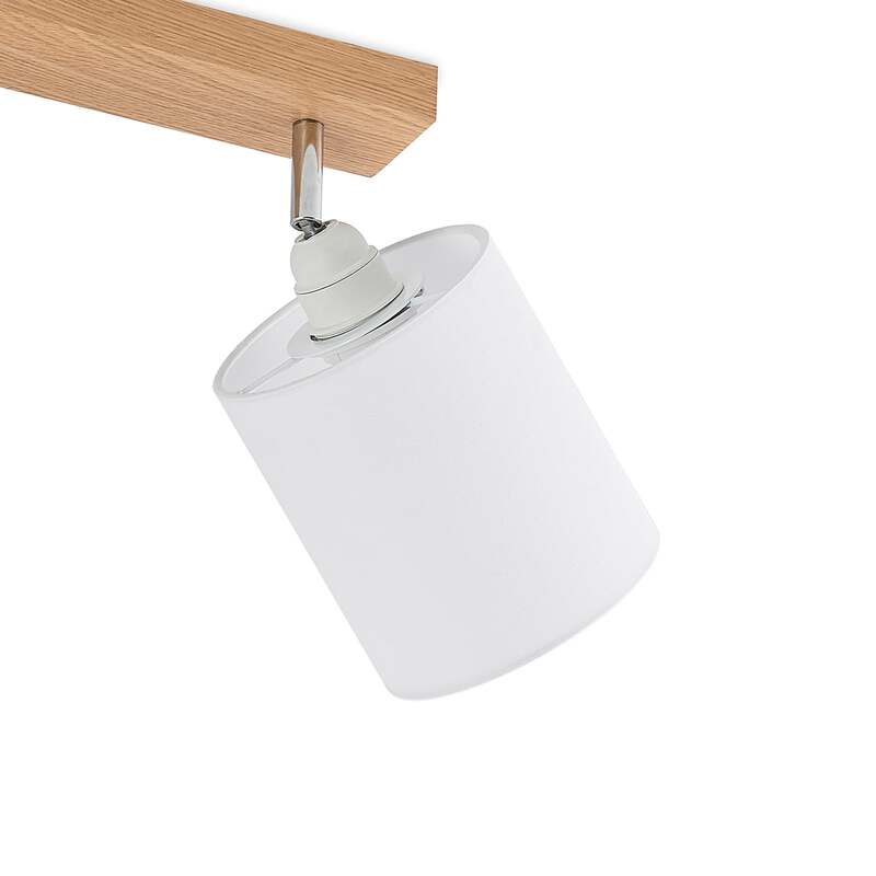 Lindby Deckenstrahler Strahler Imarin LED 2-flammig dimmbar Eiche weiß 41x13cm - 4251911728927
