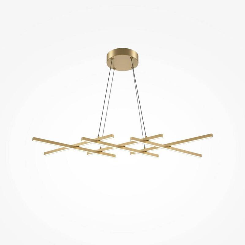 Maytoni LED Hängeleuchte Pendelleuchte Halo messing weiß Aluminium dimmbar - 4099776065067