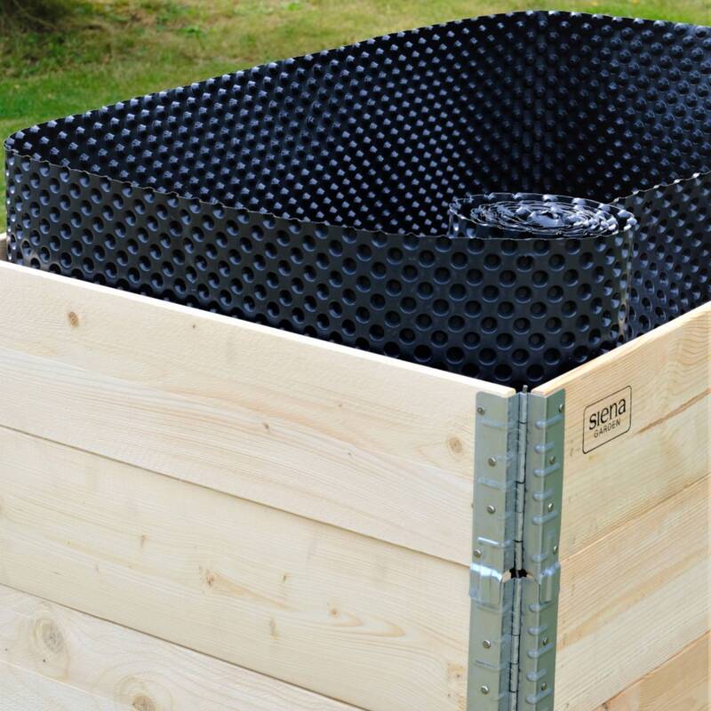 Siena Garden Noppenfolie Schwarz 6,5m Wurzelfest Schutz vor Pilzbefall HDPE 0,9m - 4019111528347