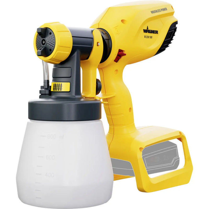 Wagner Akku-Farbsprühgerät W 250 18 V 250 ml/min für Lacke und Lasuren - 4004025130731