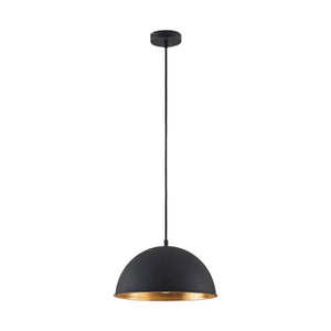 B-Ware Lindby Hängeleuchte Leya LED Pendelleuchte Lampe dimmbar schwarz gold Ø30cm